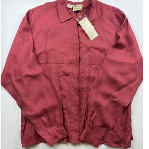 Vintage Mirrors of Krizia 100% Linen Blouse Made in Italy IT 46 Approx US 12 NWT